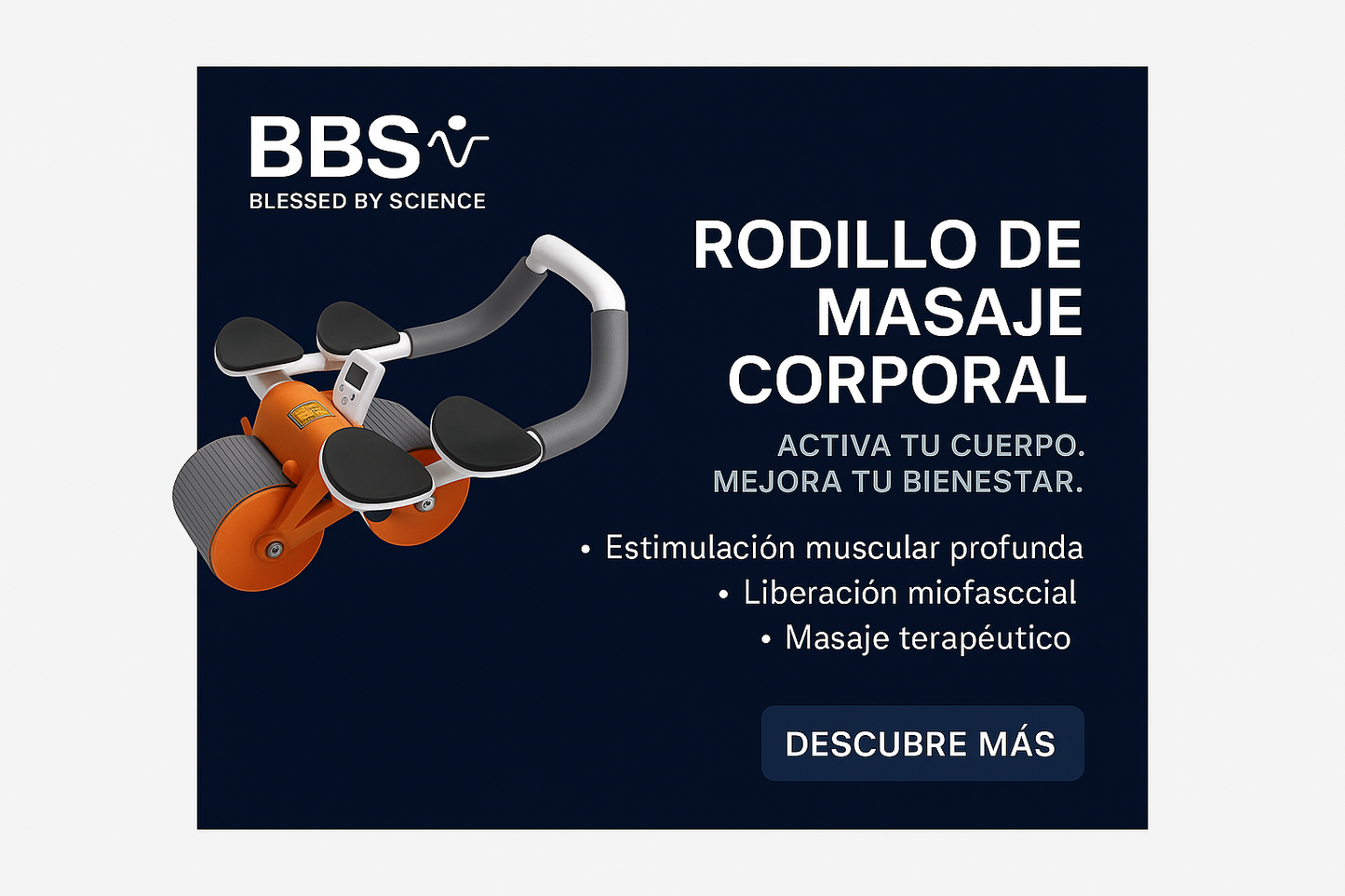 Rodillo de Masaje Corporal BBS | Estimulación Profunda con Tecnología Activa